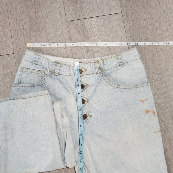 Light Blue Denim Jeans with Logo Patch